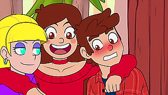 Gravity Falls'Un Çizgi Porno Parodisinde Duygusal Am Yalama Ve Sürme Sahneleri