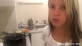 Young Russian Blonde Gina Gerson Makes Russian Borscht