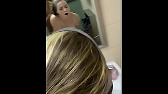 Brunette Girl Gets Her Tight Asshole Stretched In Public