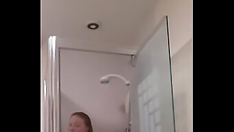 Girlfriend'S Big Tits Bounce In Shower