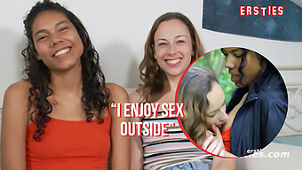 Steamy Encounter Of Lesbian Friends Almost Caught Outdoors