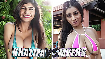 Compilation Of The Best Moments From Mia Khalifa And Violet Myers In Round Two