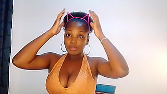 A Curvy Black Teen Returns From Work And Engages In A Steamy Video Call With Her Lover, But An Unexpected Visitor Interrupts Their Intimate Moment.