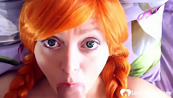 Amadora Ruiva Leva Gozada Na Cara Em Vídeo Caseiro De Cosplay